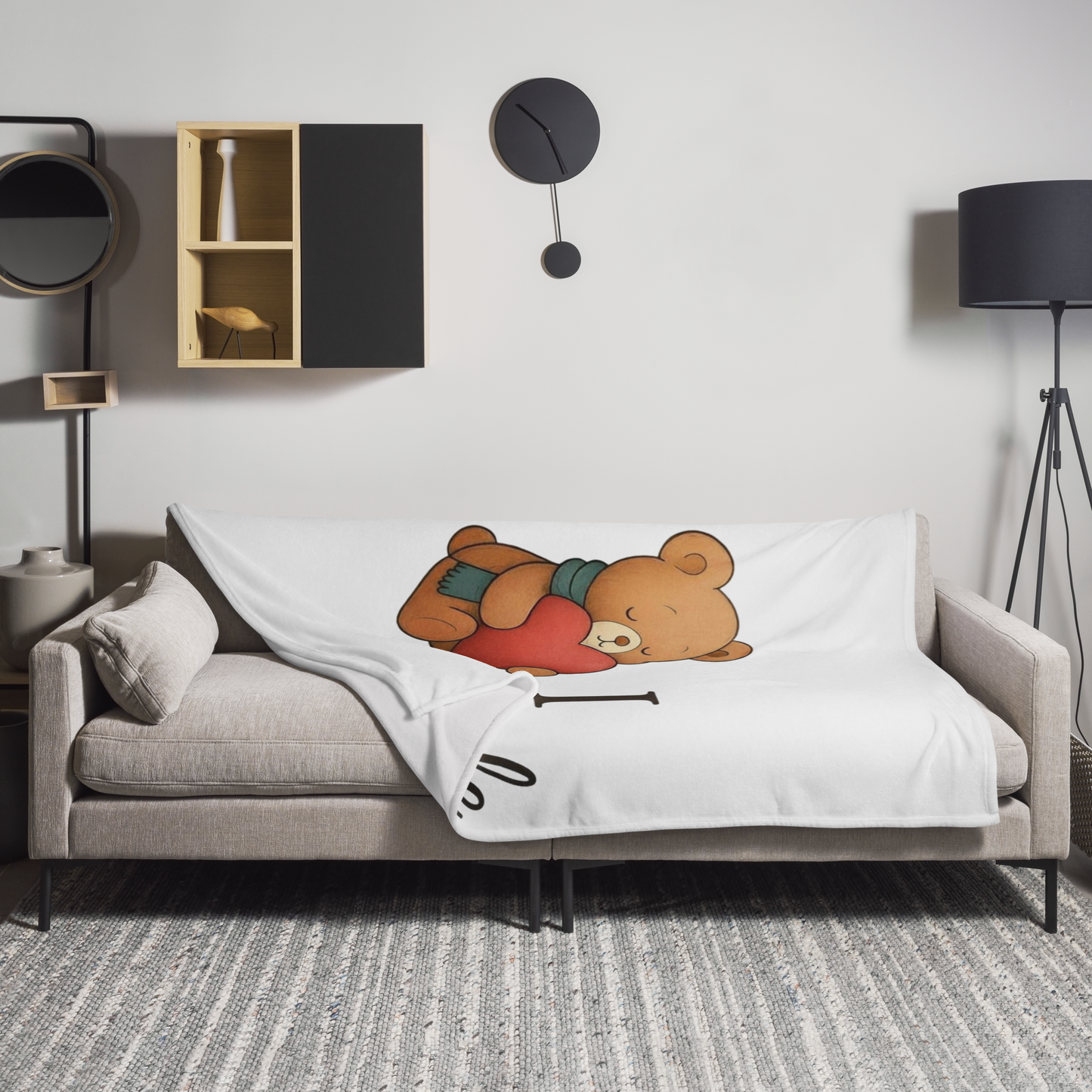 I Snuggle Throw Blanket - White