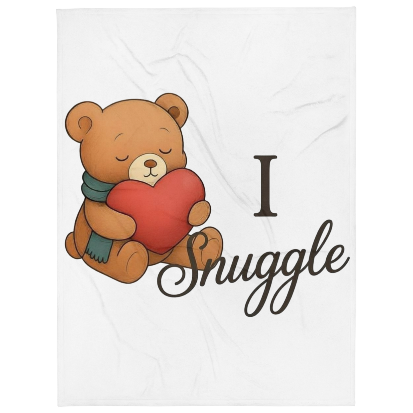 I Snuggle Throw Blanket - White