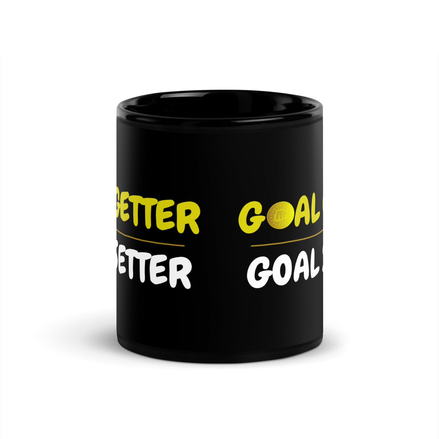 Getting The Win Goal Getter Black Glossy Mug