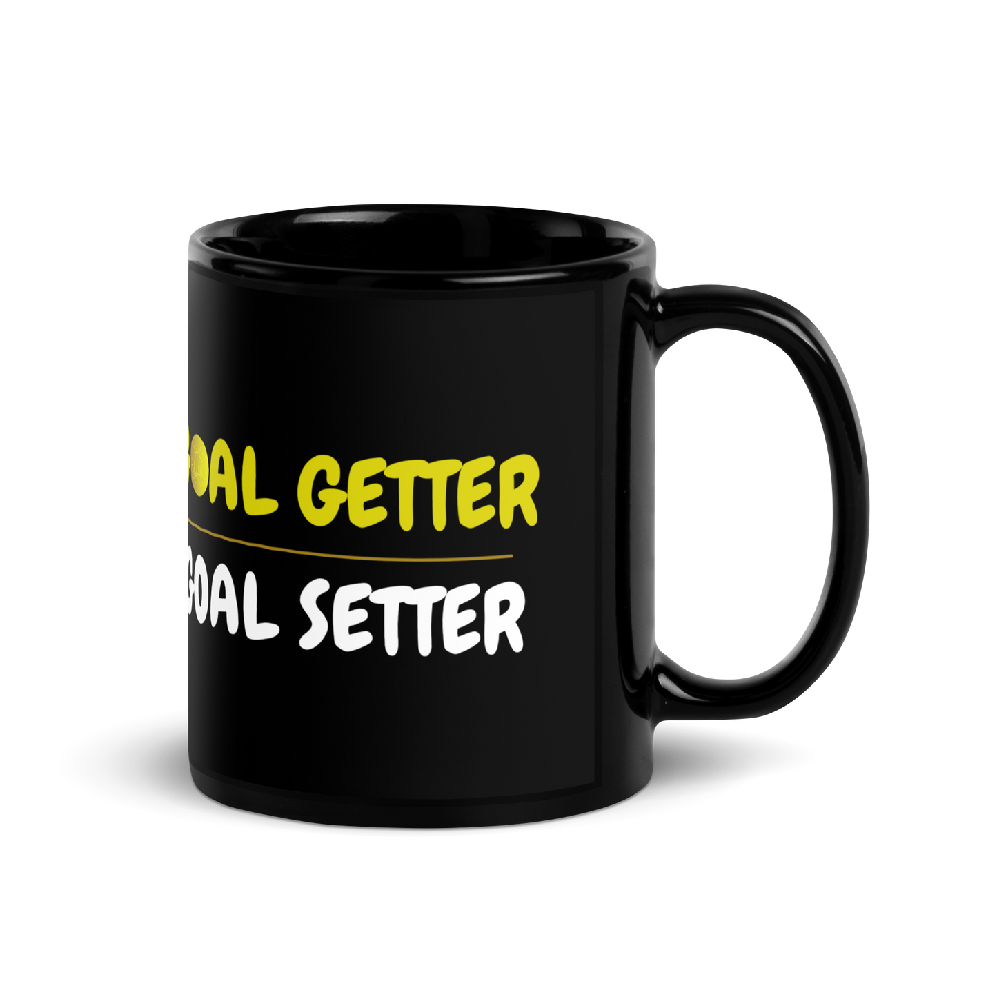 Getting The Win Goal Getter Black Glossy Mug