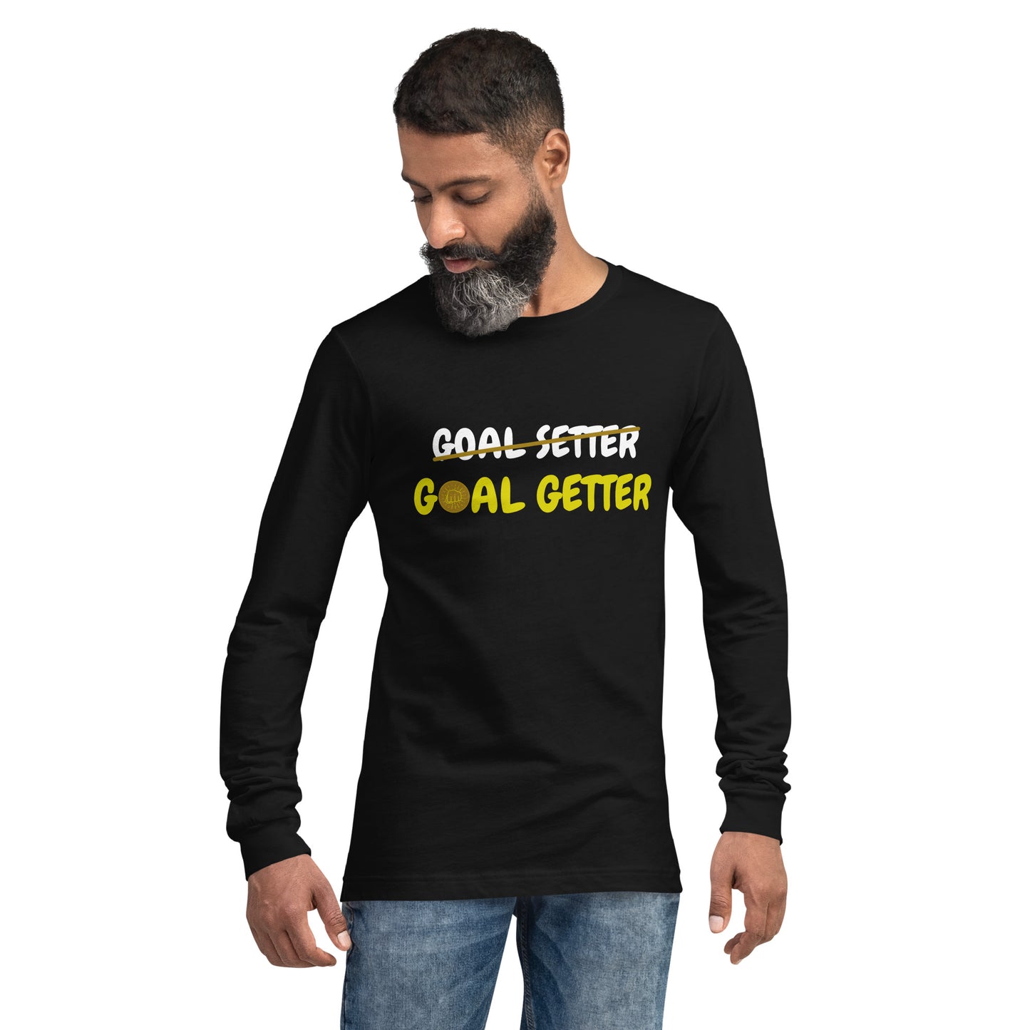 Getting The Win Goal Getter Strikethrough Unisex Long Sleeve Tee