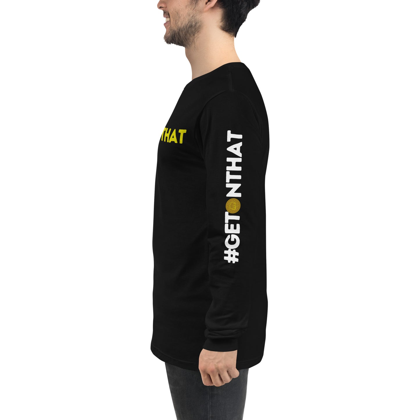 Getting the Win #GetOnThat Black Unisex Long Sleeve Tee