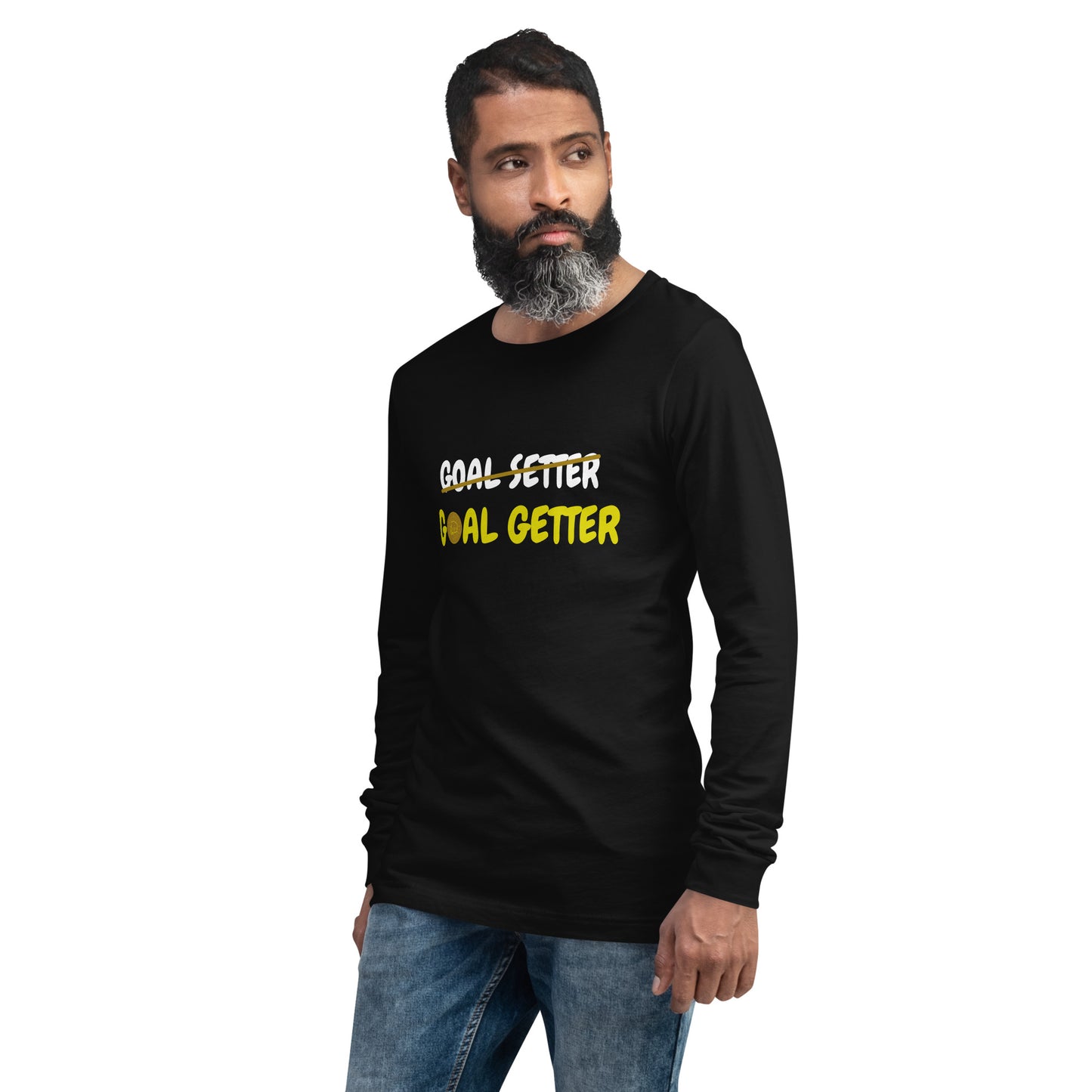 Getting The Win Goal Getter Strikethrough Unisex Long Sleeve Tee