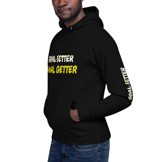 Getting The Win Goal Getter Strikethrough Sleeve Print Unisex Hoodie